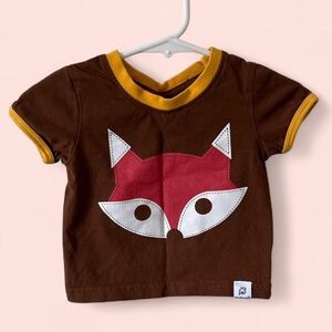 3 Month Infant Baby Boy Baby Girl Woodland Fox Appliqué Doodle Pants T-Shirt